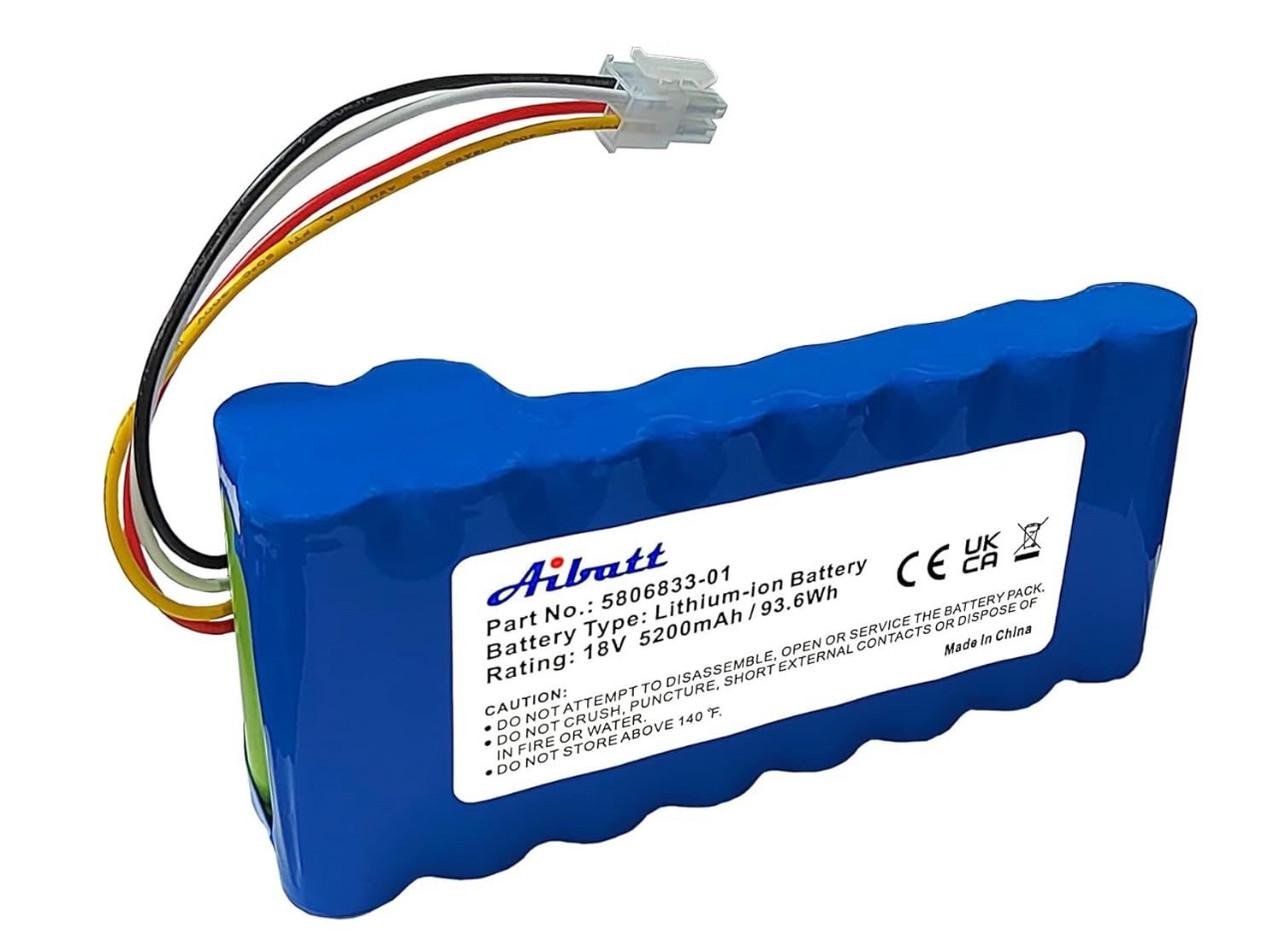 Акумулятор Aibatt для газонокосарки Husqvarna Automower літій-іонний 18V 5200mAh 93,6Wh