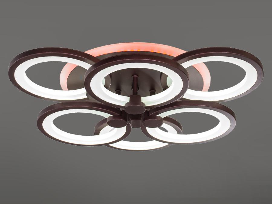 Люстра потолочная Octav с диммером и LED подсветкой 115 Вт (8022/3+3CF LED)