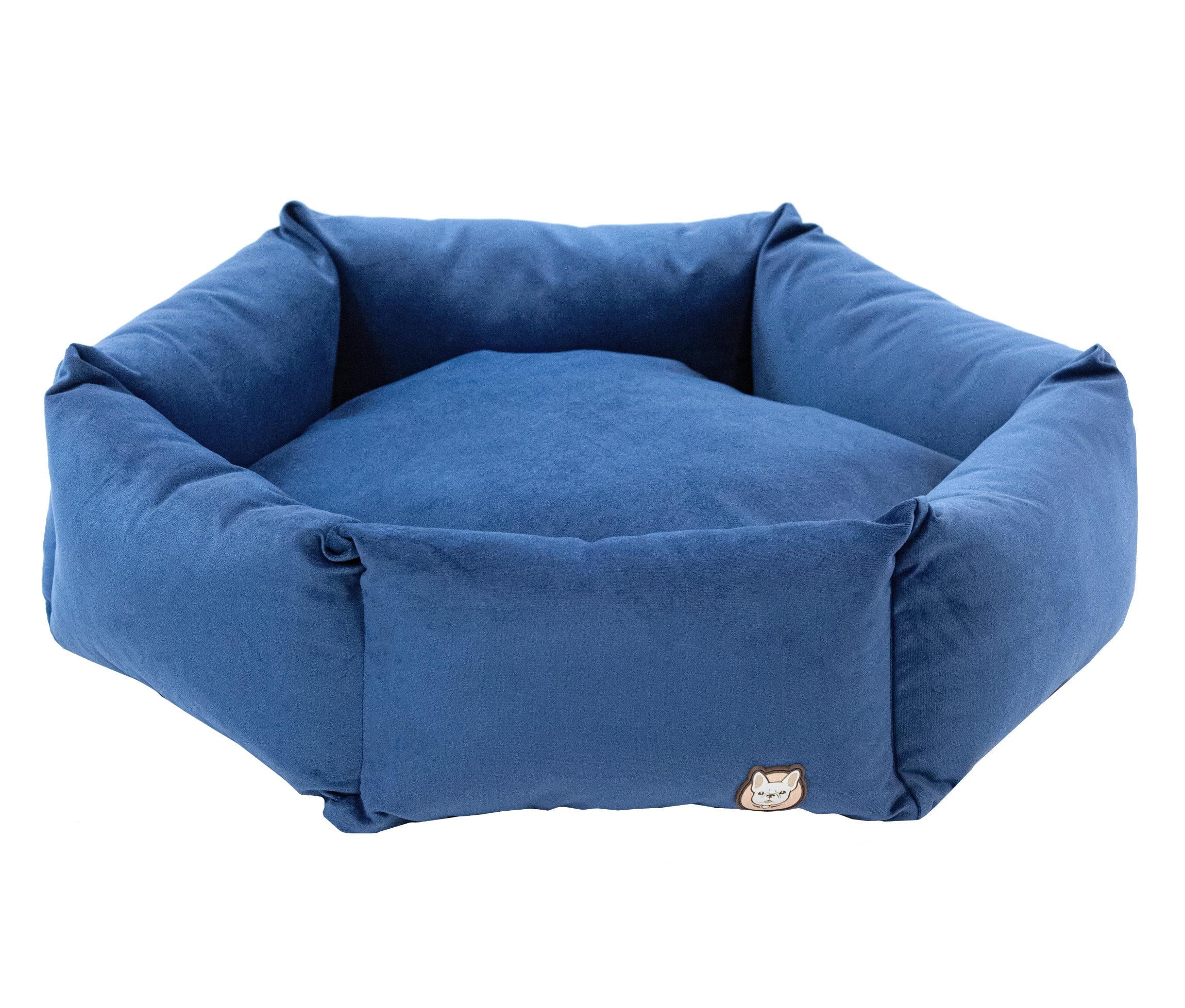 Лежак для собаки eGarden Hexasoft Nest D90 велюр Светло-синий (6031)