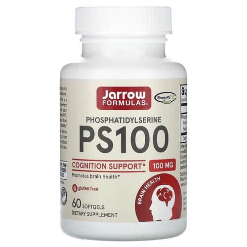 Фосфолипиды Jarrow Formulas PS100 Phosphatidylserine 100 мг 60 Softgels (JRW-16006)