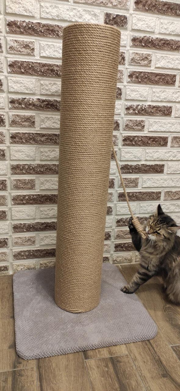 Когтеточка-столбик на подставке джут 100х50х50 см Мокко (Kote-49684377-mokko) - фото 3 Когтеточка-столбик на подставке джут 100х50х50 см Мокко (Kote-49684377-mokko) - фото 3