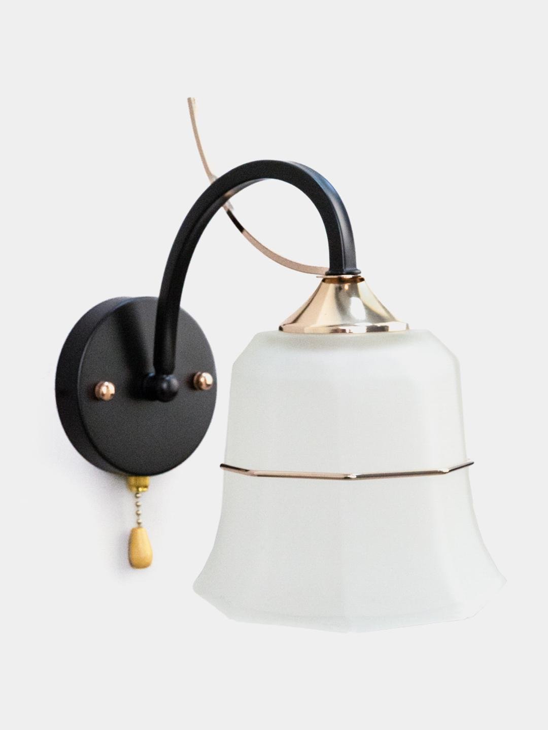 Бра LK-728W/1 E27 BK+FG (29-410)