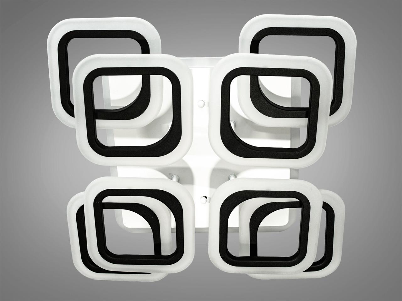 Люстра акриловая для спальни HAS8060-4+4BK-LS 120W 16 м2 - фото 2 Люстра акриловая для спальни HAS8060-4+4BK-LS 120W 16 м2 - фото 2