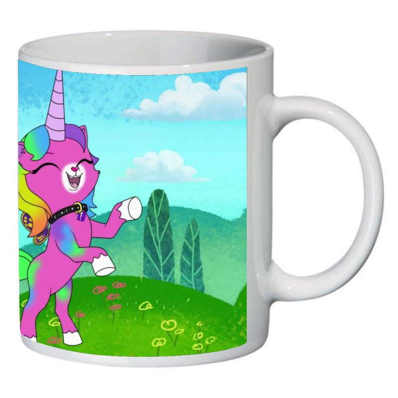 Кружка с принтом SuperCup Радужно бабочковая единорожная кошка (SC-Rainbow Butterfly Unicorn Kitty-0012)