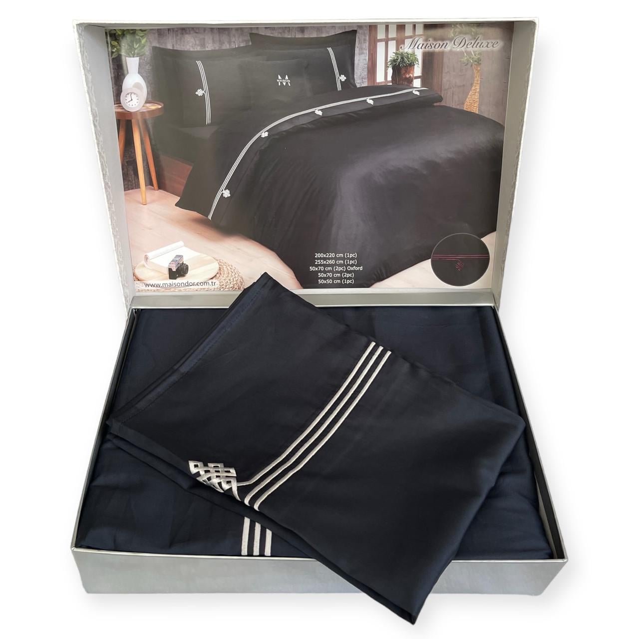 Постельное белье Maison D'or Deluxe делюкс сатин евро Antracite (34766487)