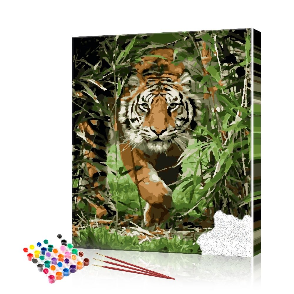 Картина по номерам ArtSale Тигр на охоте PBN0907 40х50 см
