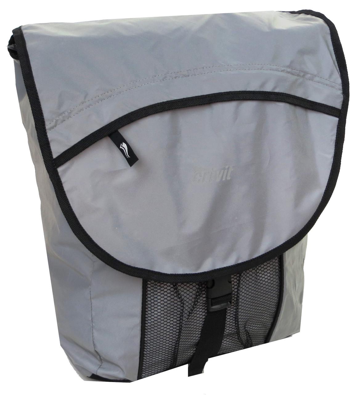 Велосумка на багажник Сrivit IAN326433-7 с дождевиком 24 л Серый