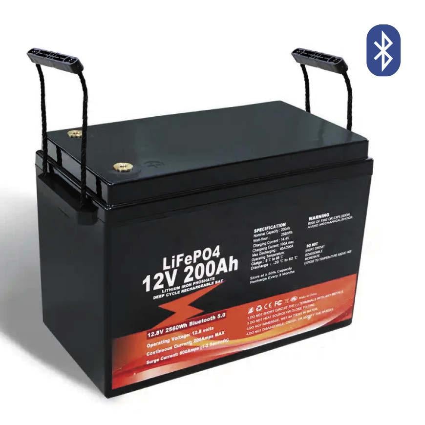 Акумулятор LiFePO4 12,8 В 200Аг 2560 Вт/г BMS 200A Bluetooth модуль серії до 48 В (AU-200AH-V-200А) - фото 2 Акумулятор LiFePO4 12,8 В 200Аг 2560 Вт/г BMS 200A Bluetooth модуль серії до 48 В (AU-200AH-V-200А) - фото 2