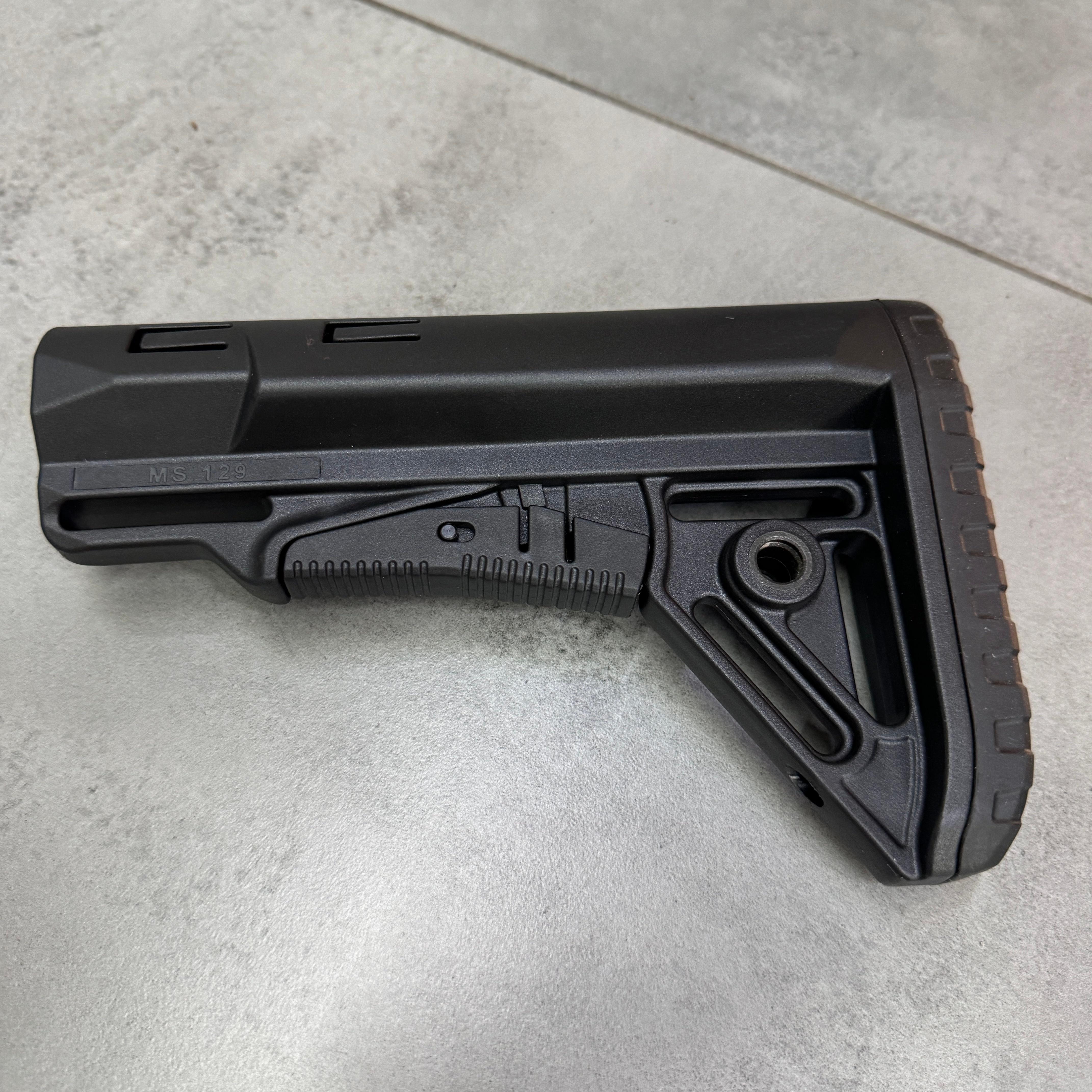 Приклад DLG TBS TACTICAL DLG-129 для трубок Mil-Spec гніздо антабки на 2 сторони Чорний (DLG-129 BL) - фото 6 Приклад DLG TBS TACTICAL DLG-129 для трубок Mil-Spec гніздо антабки на 2 сторони Чорний (DLG-129 BL) - фото 6