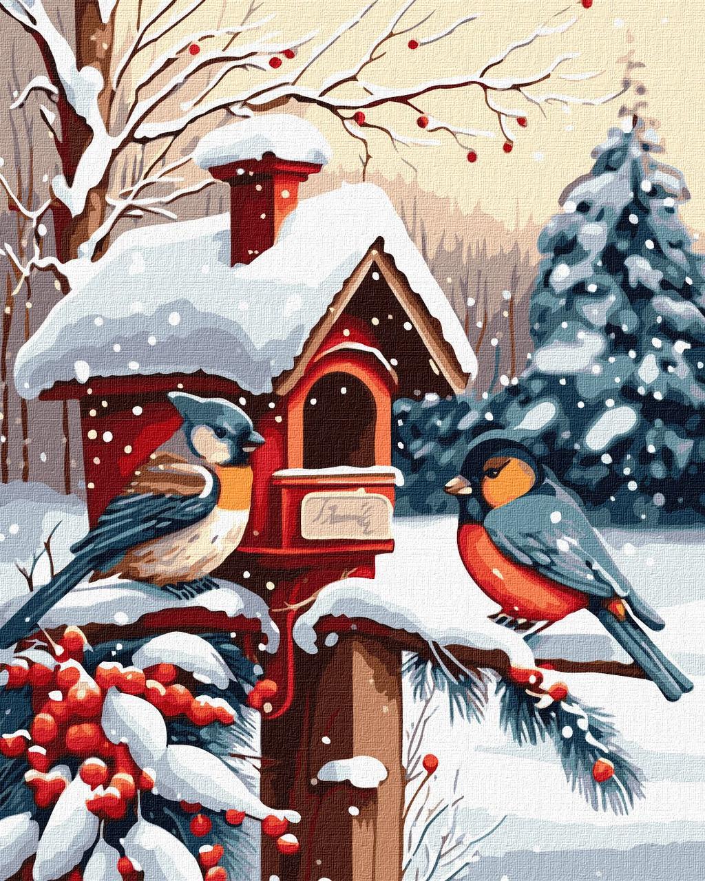 Картина по номерам Идейка KHO6532 Лакомство птичек 40x50 см (2060430557)