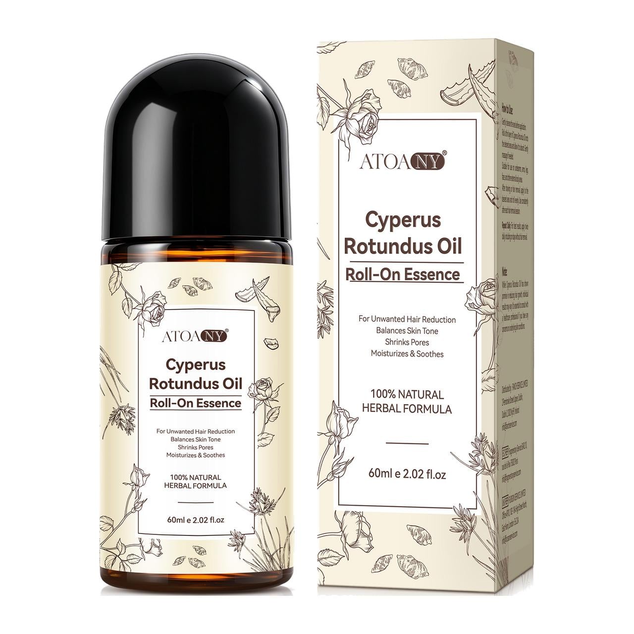 Олія роликова після депіляції ATOANY Cyperus Rotundus Roll-On Essence для уповільнення росту волосся 60 мл (НФ-00000279)