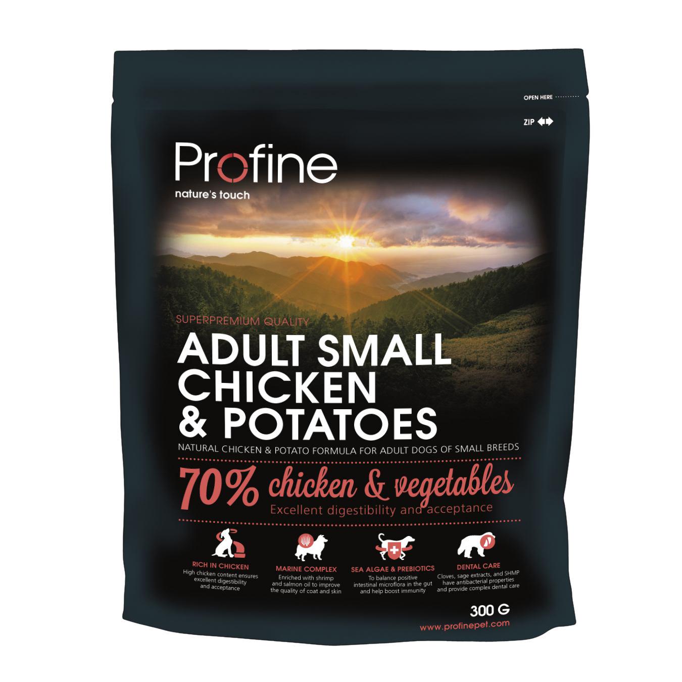 Корм сухий Profine Small з куркою та картоплею для дорослих собак малих порід 300 г (8595602517428)