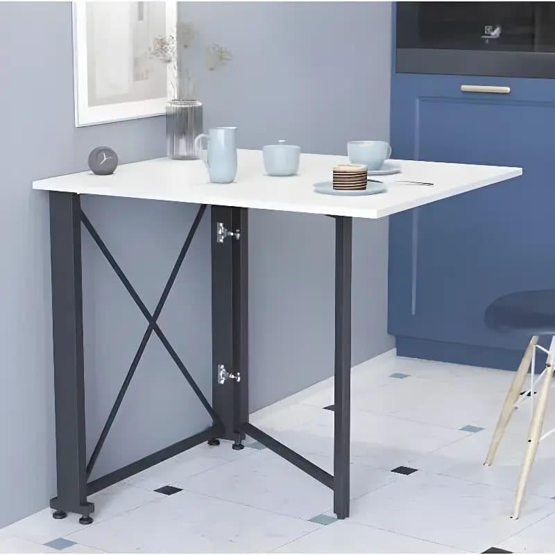 Стол-книга трансформер Ferrum-decor Орион 1 металл/ДСП 16 мм 750x810x730 мм Черный/Белый (FRD-104597)