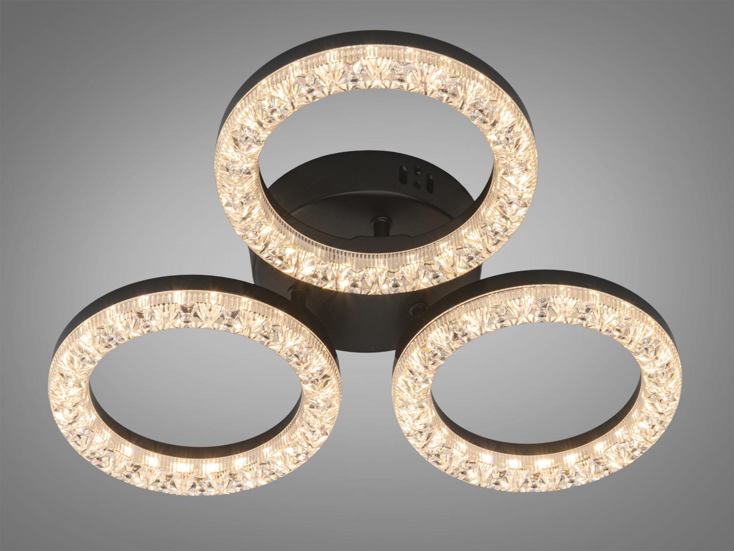 Люстра LED стельова кільця Diasha MX4770/3S BK 45W Чорний Люстра LED стельова кільця Diasha MX4770/3S BK 45W Чорний