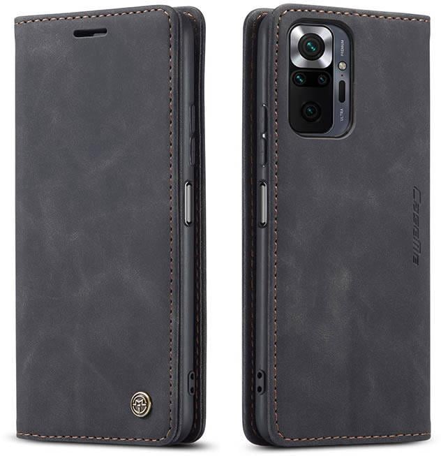 Чехол книжка с магнитом CaseMe на Xiaomi Redmi Note 10 Pro Black (21907-2B)