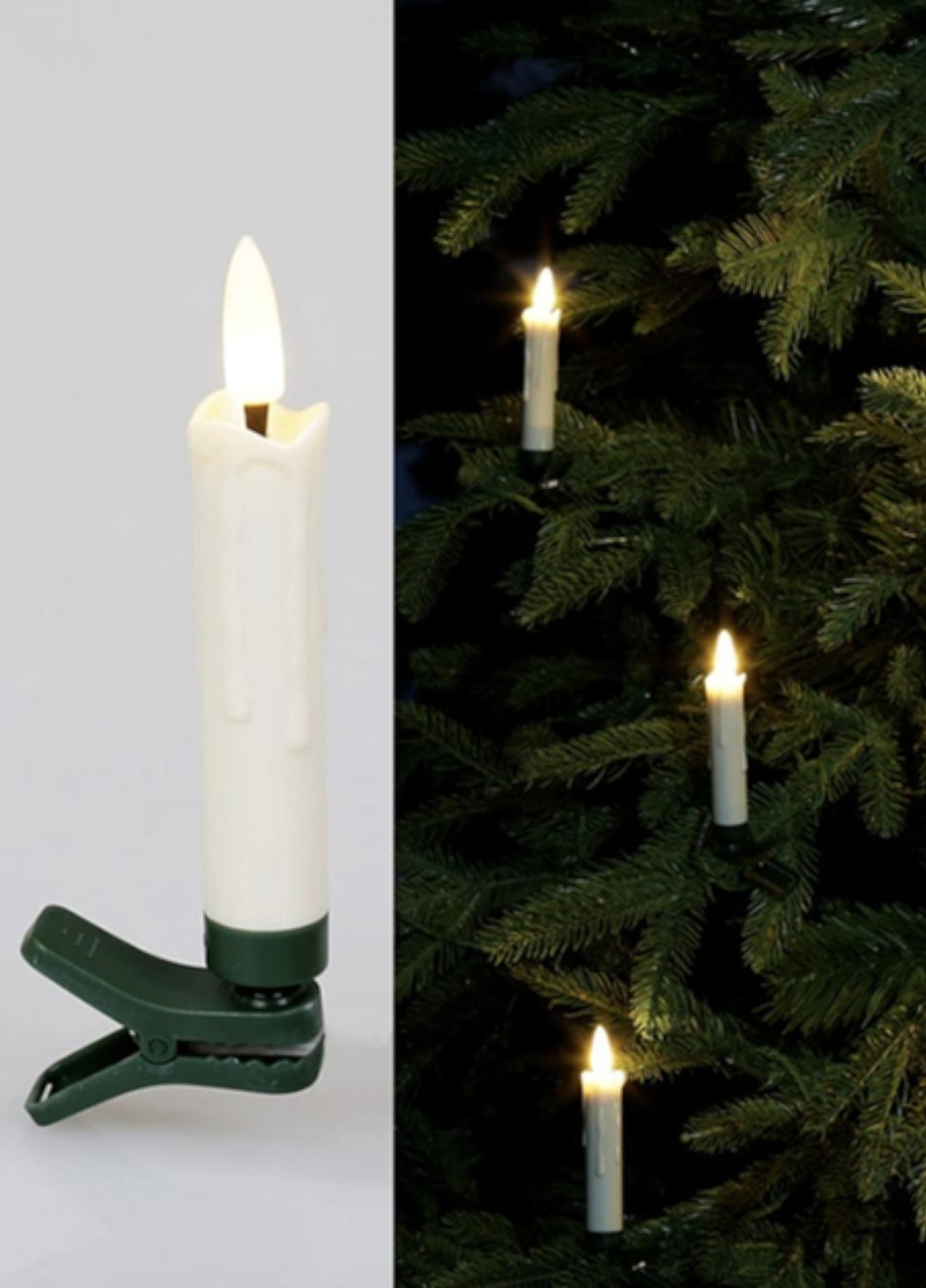 Гирлянда новогодняя Livarno Свечи на елку 20 LED на прищепках IP44 Белый (7895) - фото 2 Гирлянда новогодняя Livarno Свечи на елку 20 LED на прищепках IP44 Белый (7895) - фото 2