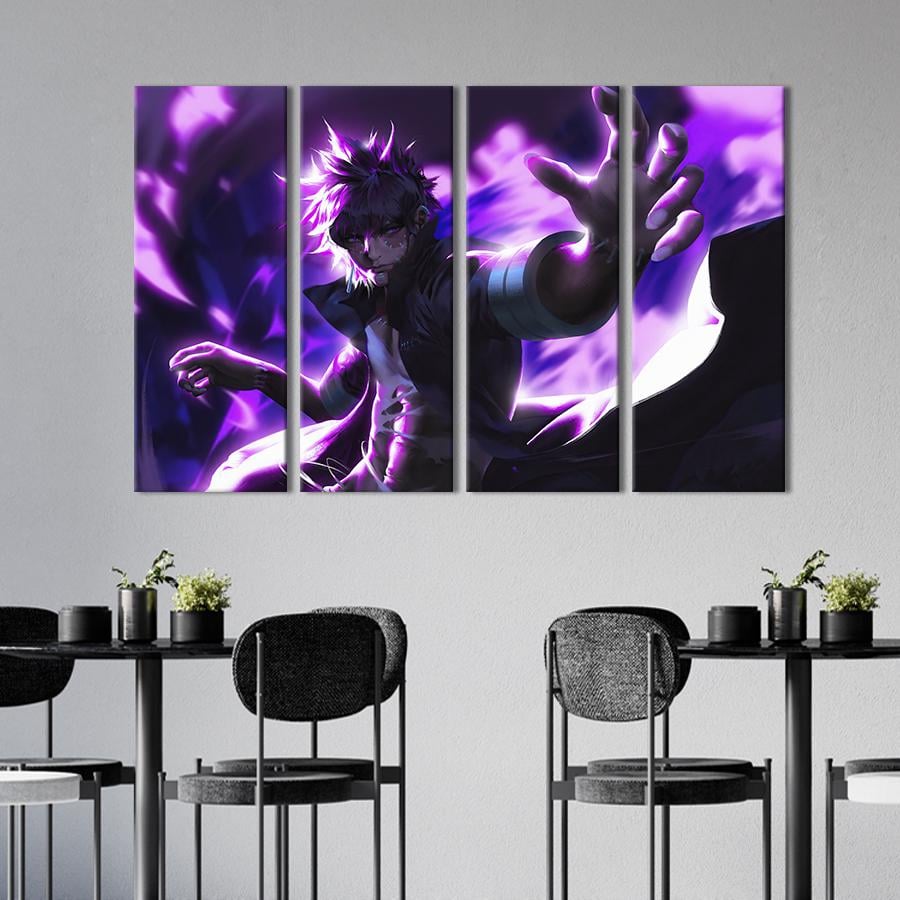 Картина модульная из 4 частей Даби - популярный персонаж аниме XL 209x133 см (696-41)
