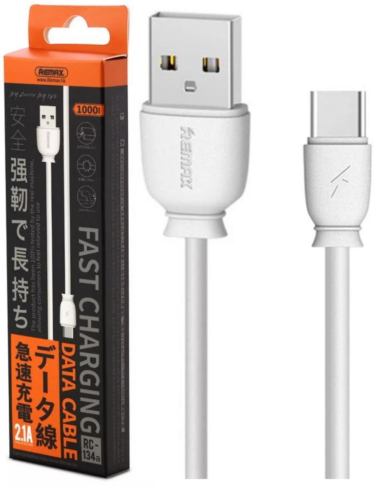 Кабель інтерфейсний Remax RC-134 USB-Type C 1 м White (23604)
