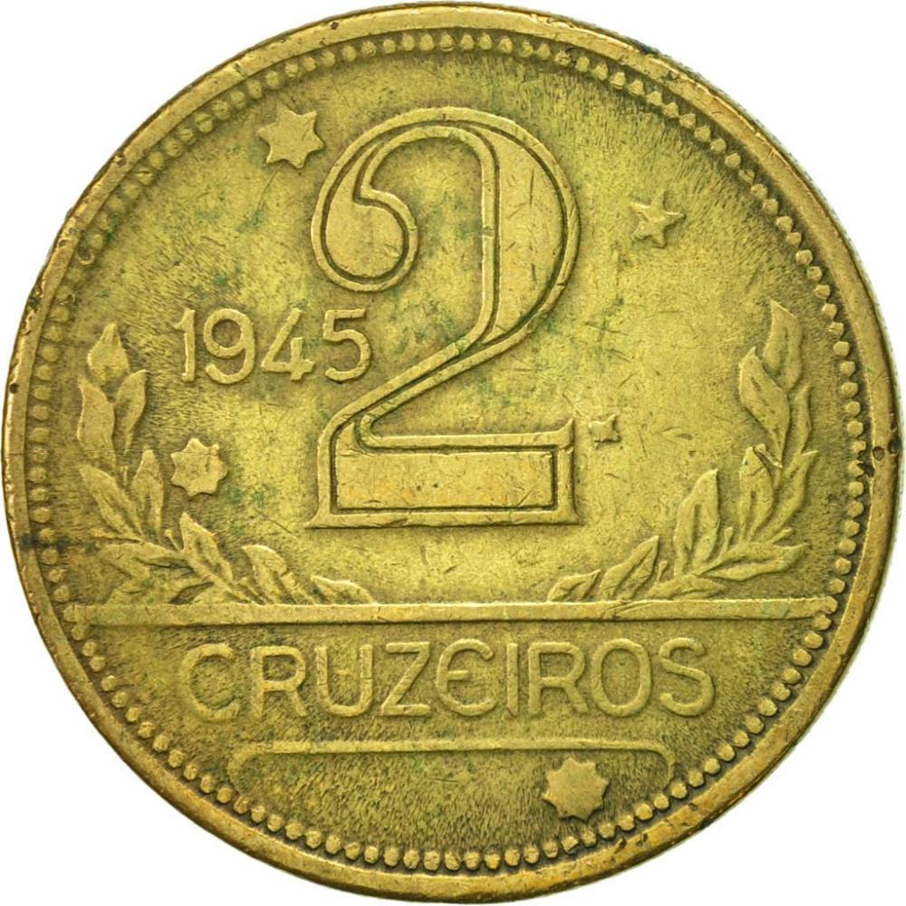 Коллекционная монета Бразилия 2 крузейро 1945-1950 VF (KM#559)