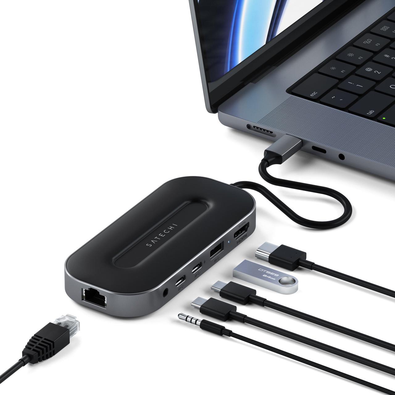 Адаптер Satechi USB4 Multiport Adapter with 2.5G Ethernet Space Gray (ST-U4MGEM) - фото 4
