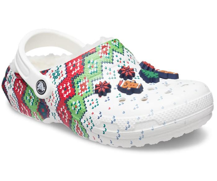 Сабо Crocs Classic Lined Holiday Charm р. W8/EUR 38-39 White/Multi (10856961) - фото 3