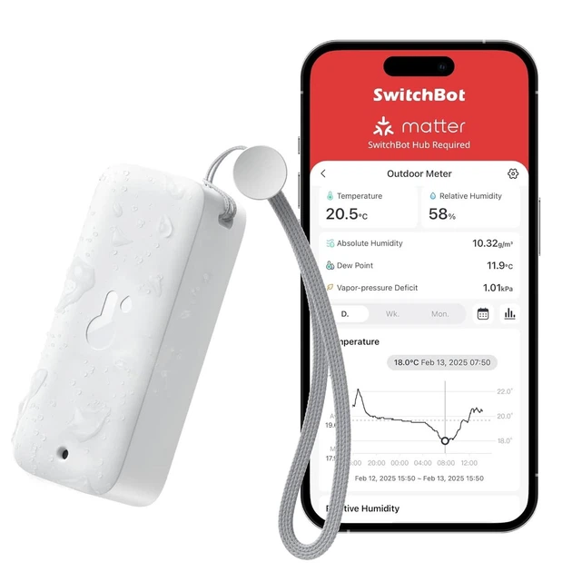 Термометр-гигрометр switchbot ip65 Bluetooth 100 м - фото 2
