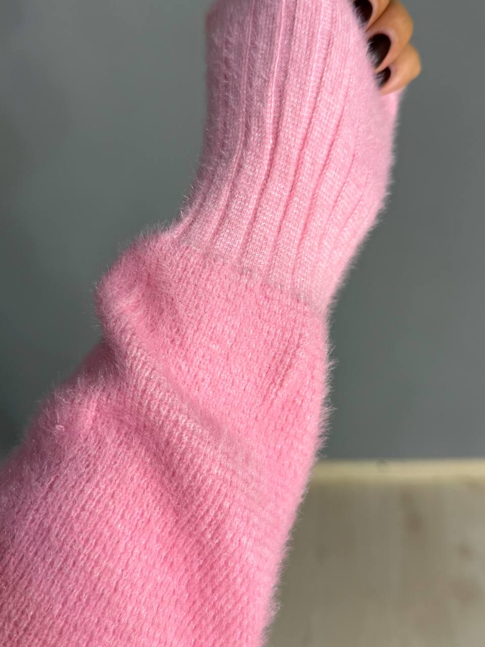 Светр жіночий Fancy Matinee 7571 вафельний з ангори оверсайз OS Рожевий (4987) - фото 8 Светр жіночий Fancy Matinee 7571 вафельний з ангори оверсайз OS Рожевий (4987) - фото 8