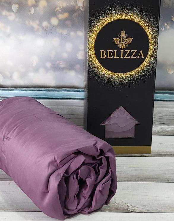 Простыня сатиновая на резинке BELIZZA и 2 наволочки 180х200/50х70 см