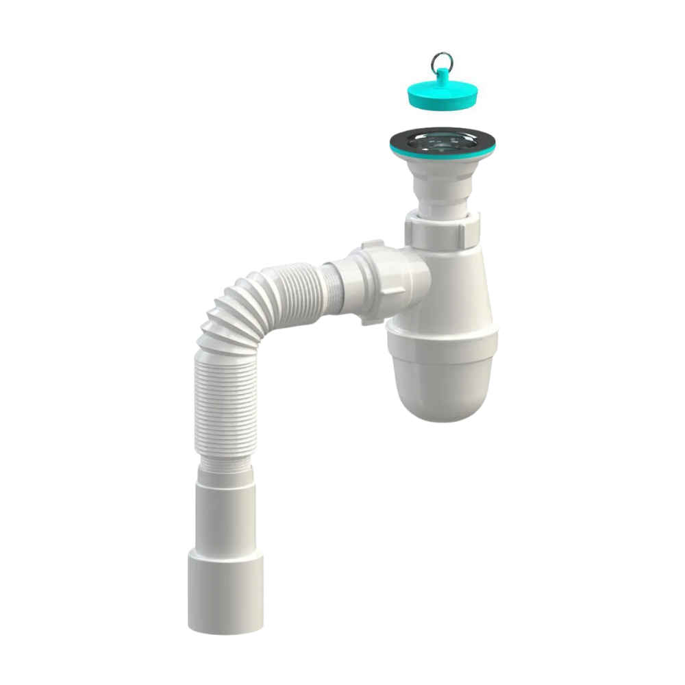 Сифон SoloPlast У0110 для мойки и умывальника с гибким отводом 600 мм (2518198492) - фото 1 Сифон SoloPlast У0110 для мойки и умывальника с гибким отводом 600 мм (2518198492) - фото 1