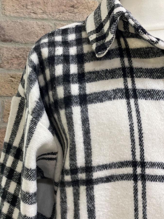 Рубашка детская теплая Клетка 0409-03 146 см Белый/Черный - фото 4 Рубашка детская теплая Клетка 0409-03 146 см Белый/Черный - фото 4