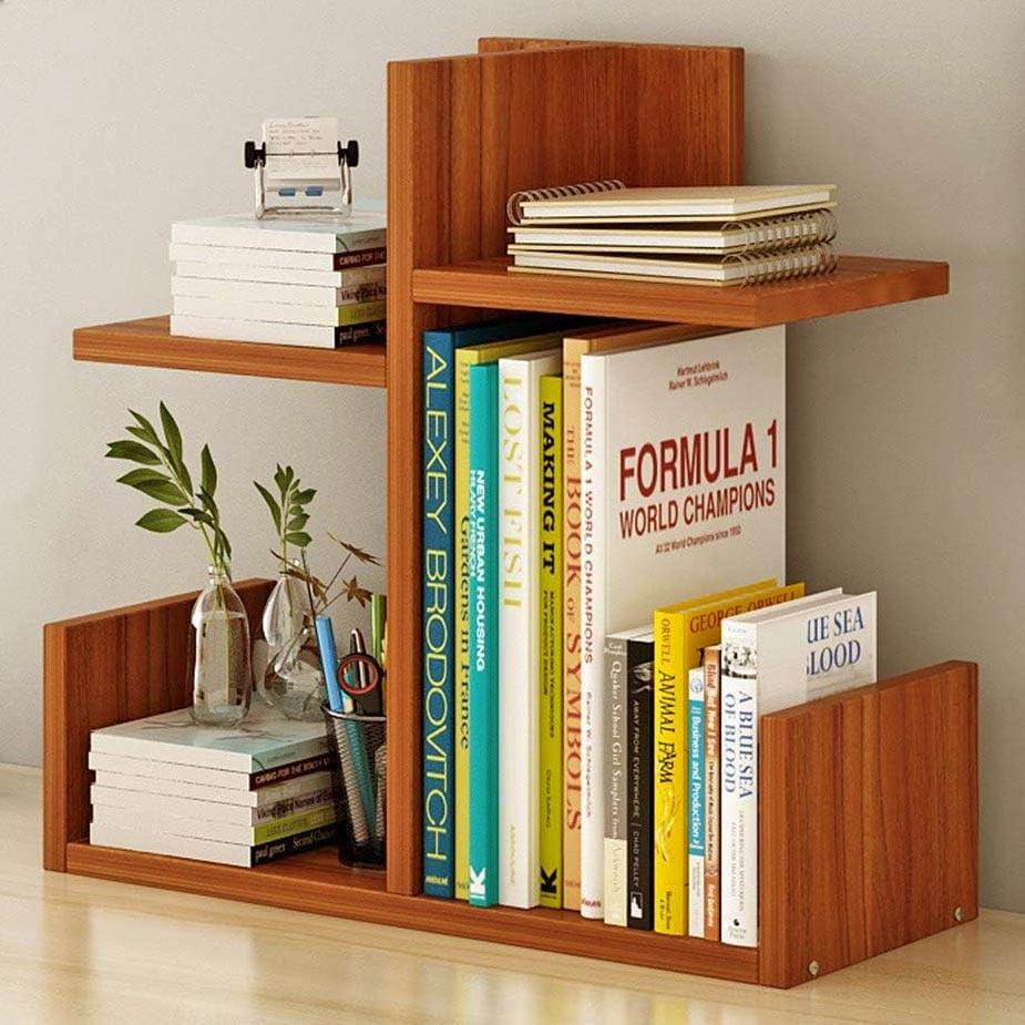 Полка книжная настольная из дерева Чандоу Охра (КПА-003304)