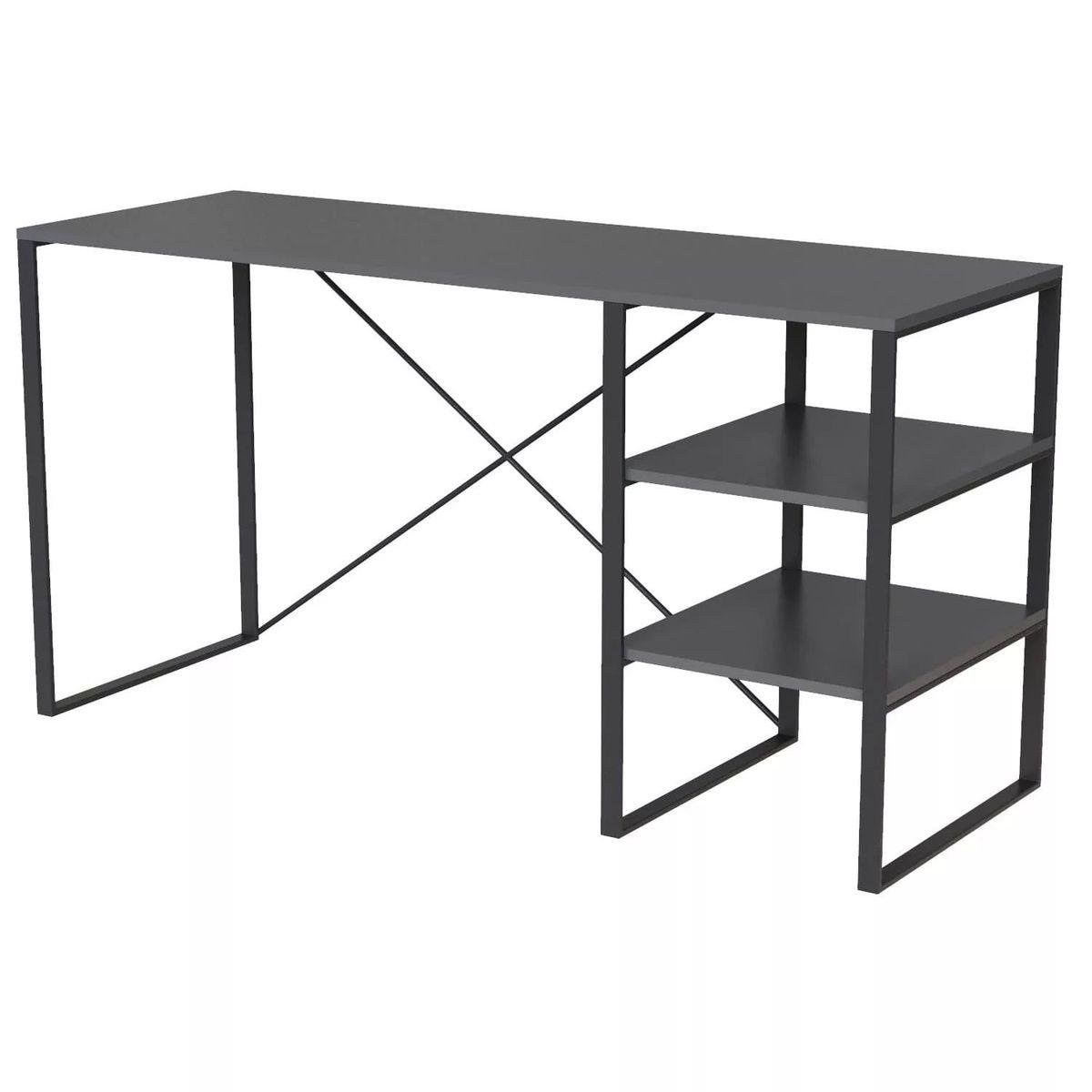 Стіл прямокутний Art in Head Asсet з металевими ніжками 140x50х73 см Графіт (AS11070000030)