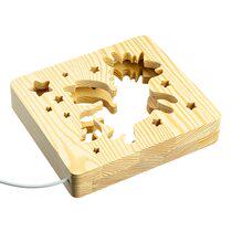 LED ночник ArtEco Light Волшебный единорог из дерева (#10/2) - фото 4