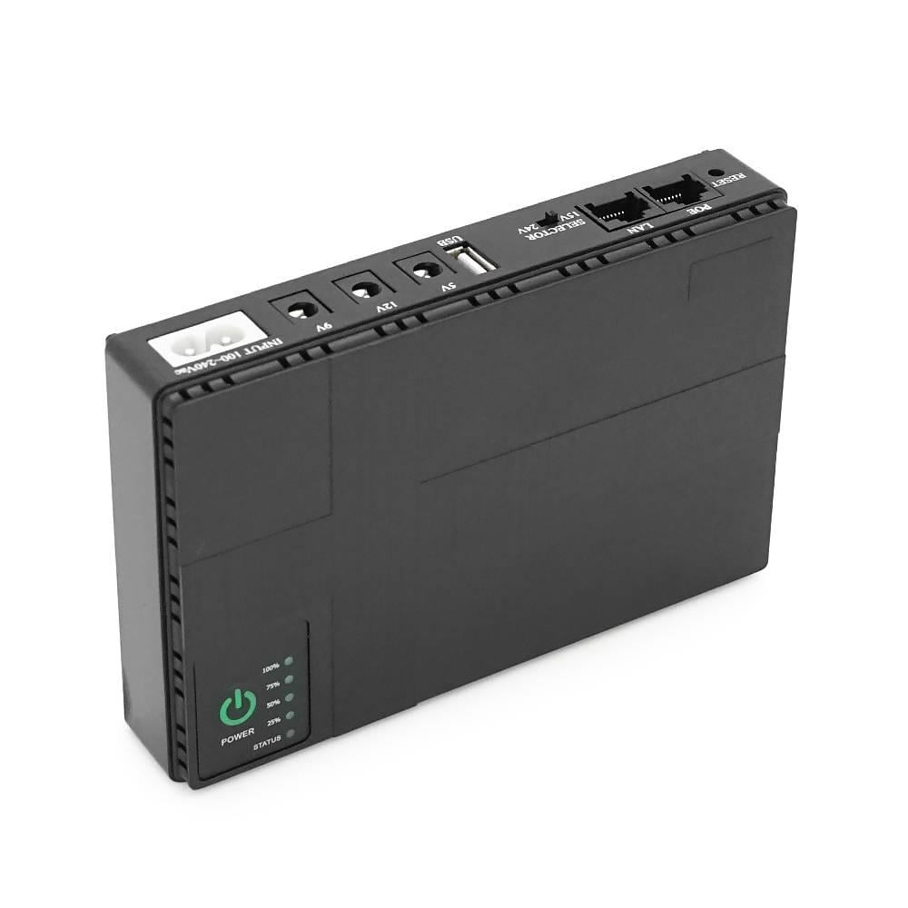 Джерело безперебійного живлення UPS-36W DC1036P для роутерів/комутаторів/PON/POE-430 5/9/12V 1A/2А 10400 мAh BOX Black