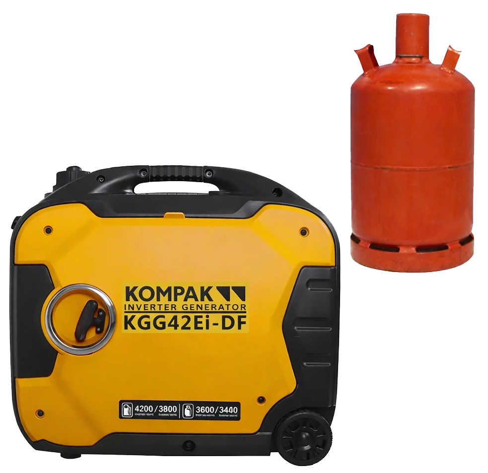 Генератор инверторный газ/бензин KOMPAK KGG42Ei-DF 3,8/4,2 кВт