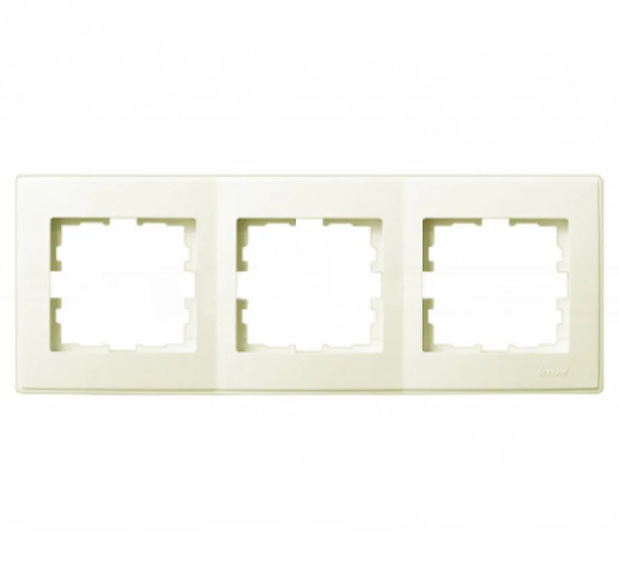 Рамка тройная Lezard Lesya горизонтальная Кремовый (26389906)