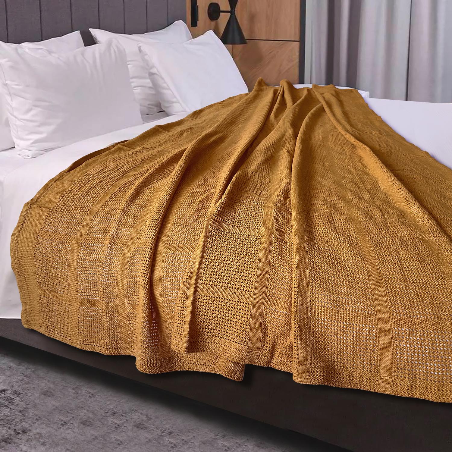 Плед Zastelli Ажур хлопок 150х210 Песочный