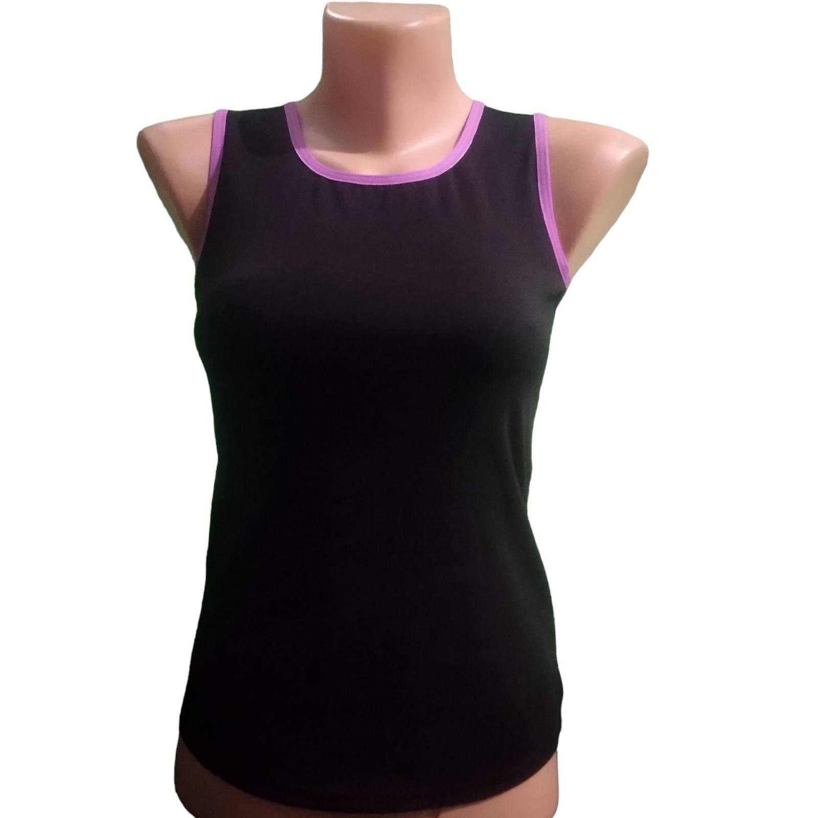 Майка VLKN для гимнастики и танцев р. 42 рост 146-152 см Черный/Сиреневый (6936116100694) Майка VLKN для гимнастики и танцев р. 42 рост 146-152 см Черный/Сиреневый (6936116100694)