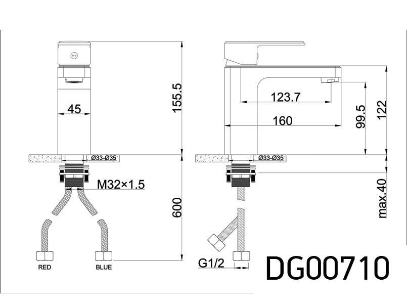 Смеситель для умывальника AiM DG00710 латунь Темно-серый (RS-DG00710 gun grey) - фото 9