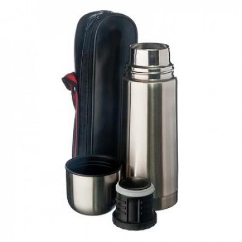 Термос герметичный Unique UN-1001 с крышкой-чашкой и чехлом 0,35 л (MX-10088)