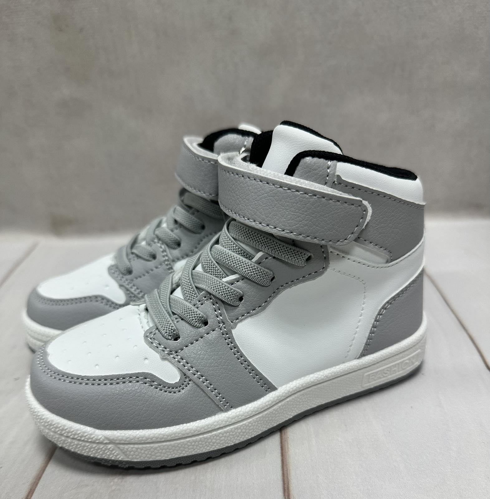 Кросівки-хайтопи дитячі Kimbo air р. 28 17,5 см Білий/Сірий - фото 2