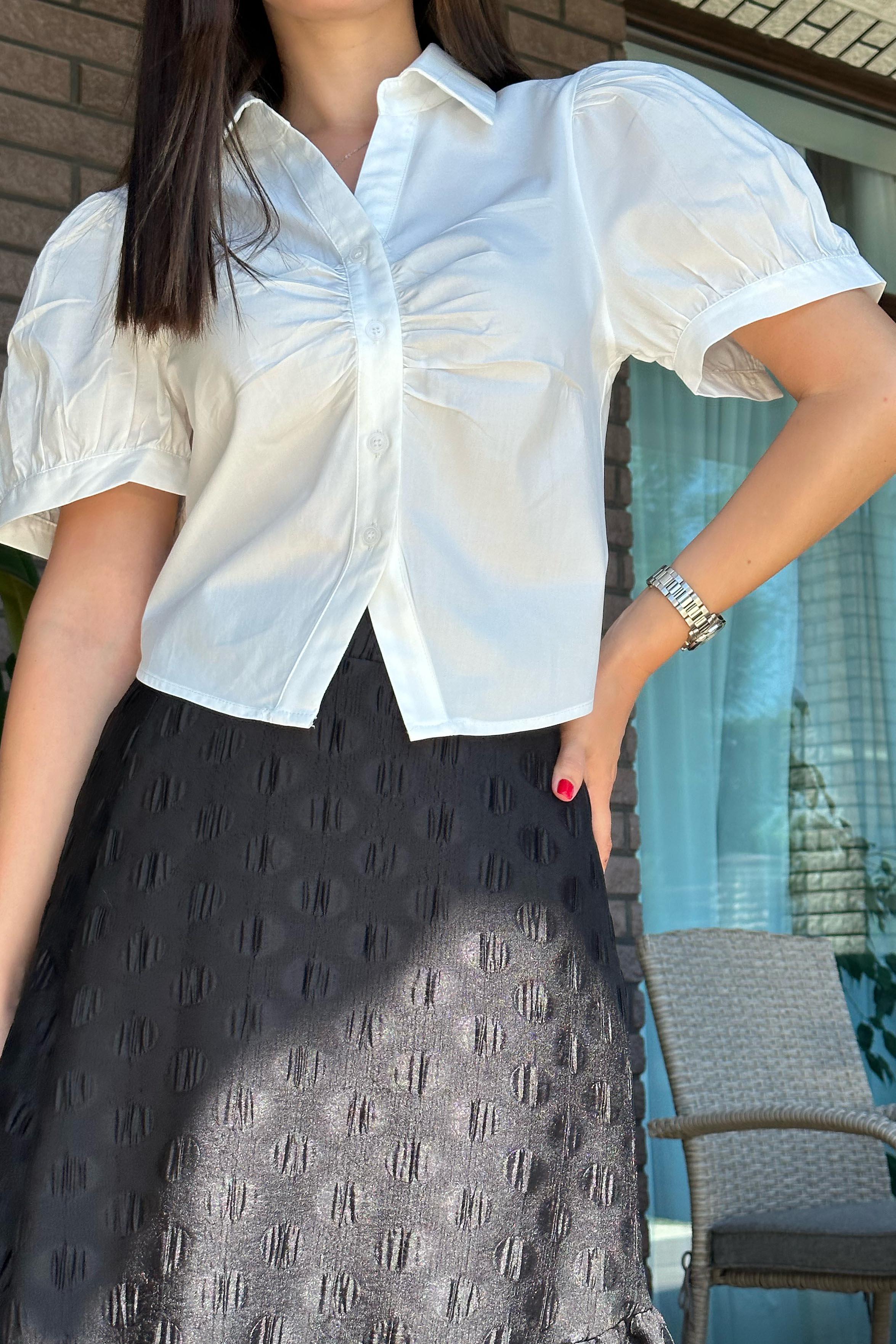 Блузка жіноча р. 42-44 Білий (159381) - фото 4