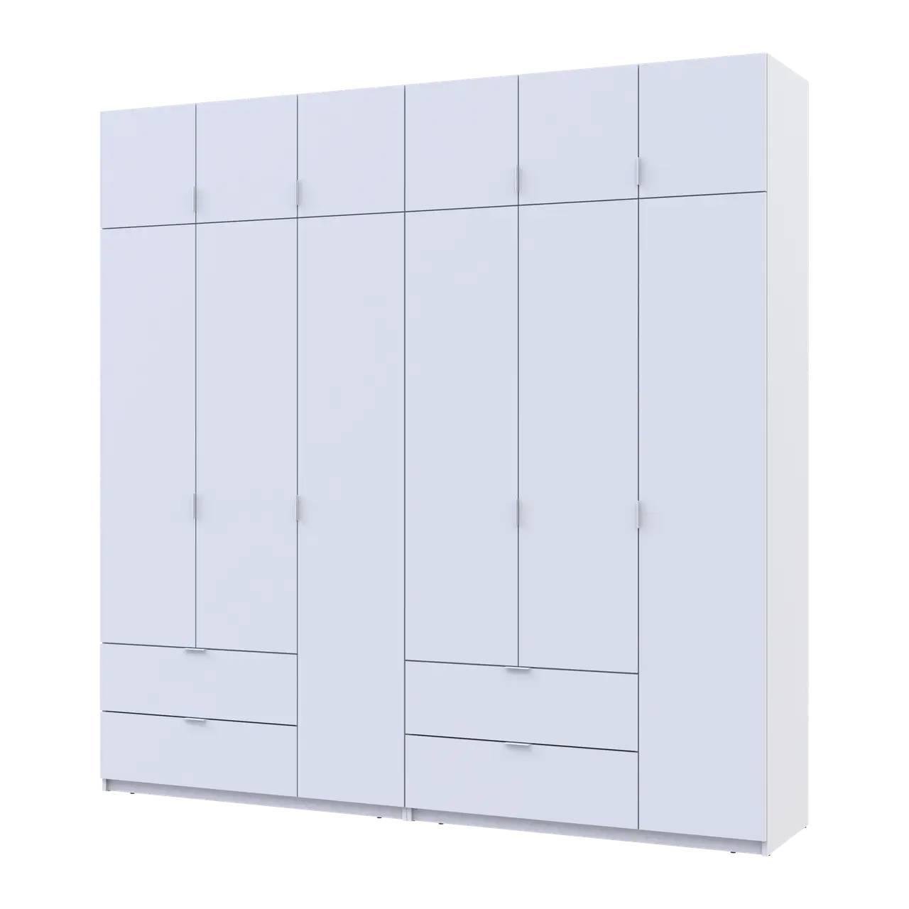 Шкаф для одежды Doros Лукас DRS-011683 3+3 ДСП 240х50х240 см Белый (42005106)