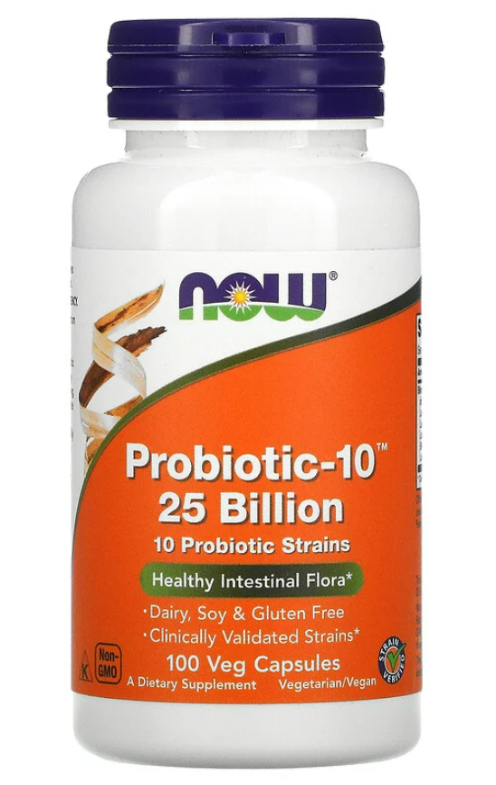 Пробиотик NOW Foods Probiotic-10 25 billion 100 Veg Caps