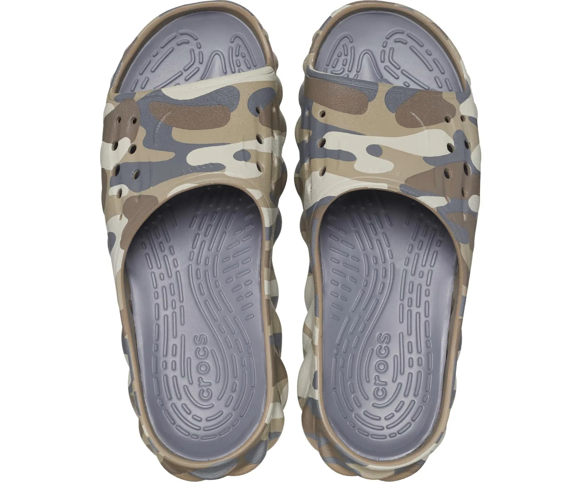 Шлепанцы Crocs Echo Camo Redu Slide р. M8/W10/41 27 см Charcoal (208170) - фото 4