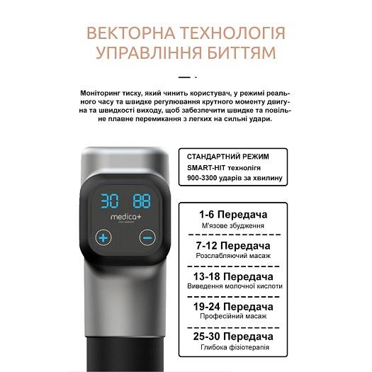 Массажер для тела и мышц ручной Medica+ MassHand Pro 6.0 перкуссионный (18617) - фото 4