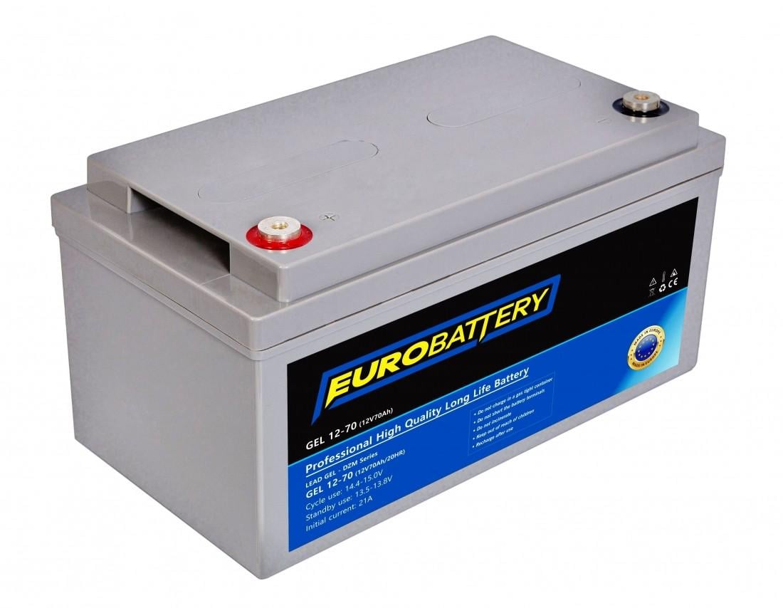 Аккумулятор гелевой для ИБП EuroBattery GEL 12-70 DZM 12V 70Ач (764)