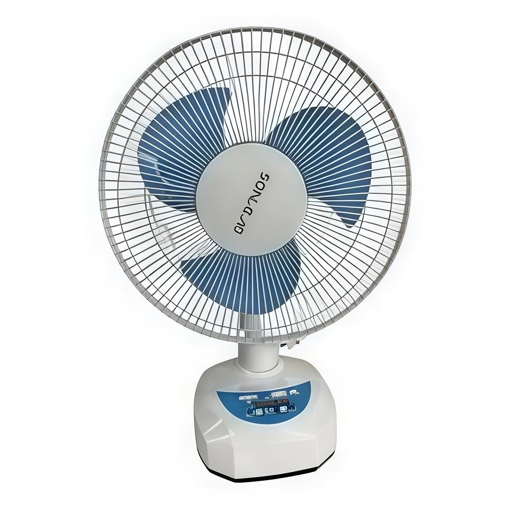 Вентилятор портативний SONALAS SL662 із сонячною панеллю/автоповоротом/2 швидкості/USB/акумулятор 9V/4500 мАг (6-18-M17200)