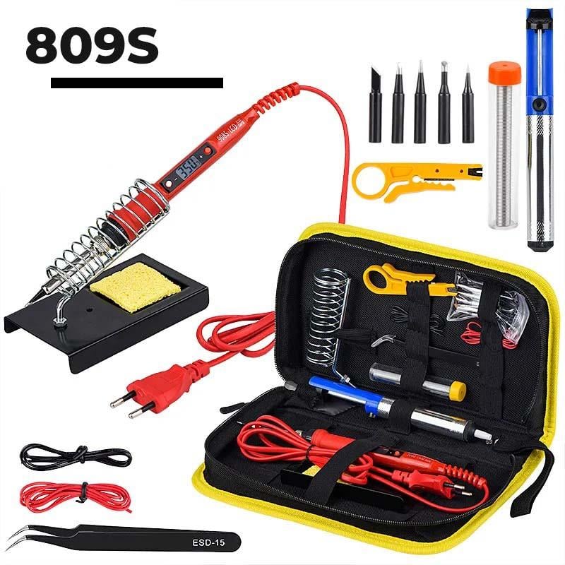 Паяльник з дисплеєм у футлярі 908S 80W та елементи для паяння (id_117615) - фото 2 Паяльник з дисплеєм у футлярі 908S 80W та елементи для паяння (id_117615) - фото 2