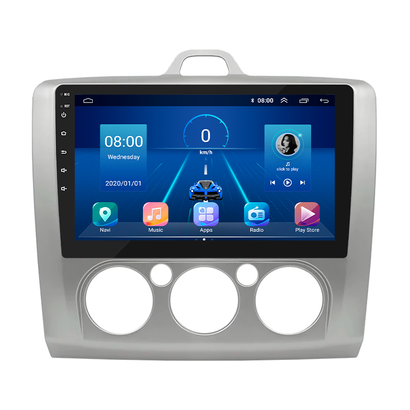 Штатная магнитола Lesko для Ford Focus II Рестайлинг 2007-2011 экран 9" 2+32 4G GPS Wi-Fi Premium форд